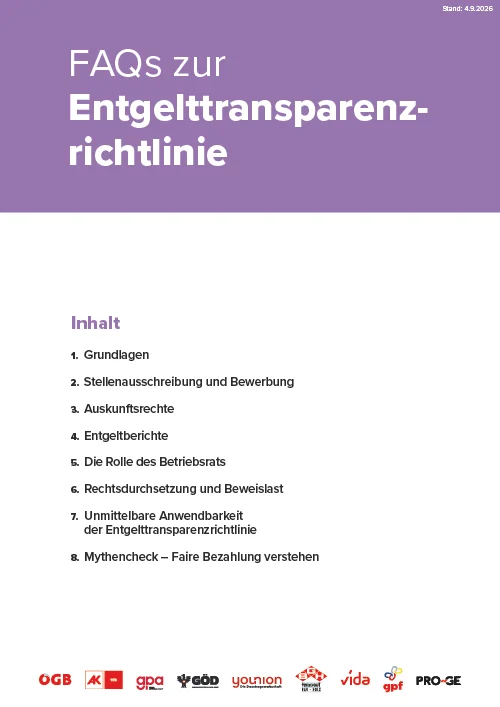 PDF: FAQ Entgelttransparenz